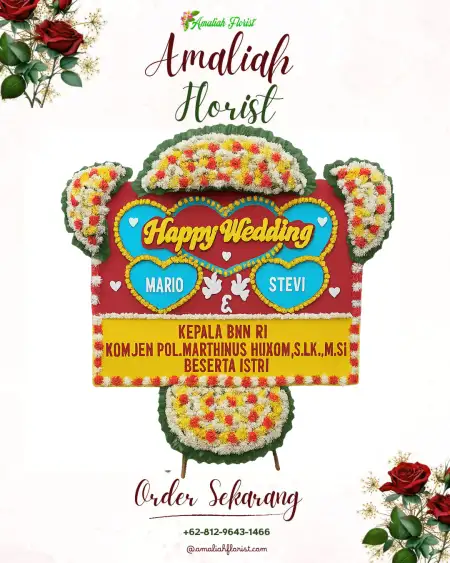 Papan Bunga Pernikahan Hargo Rejo